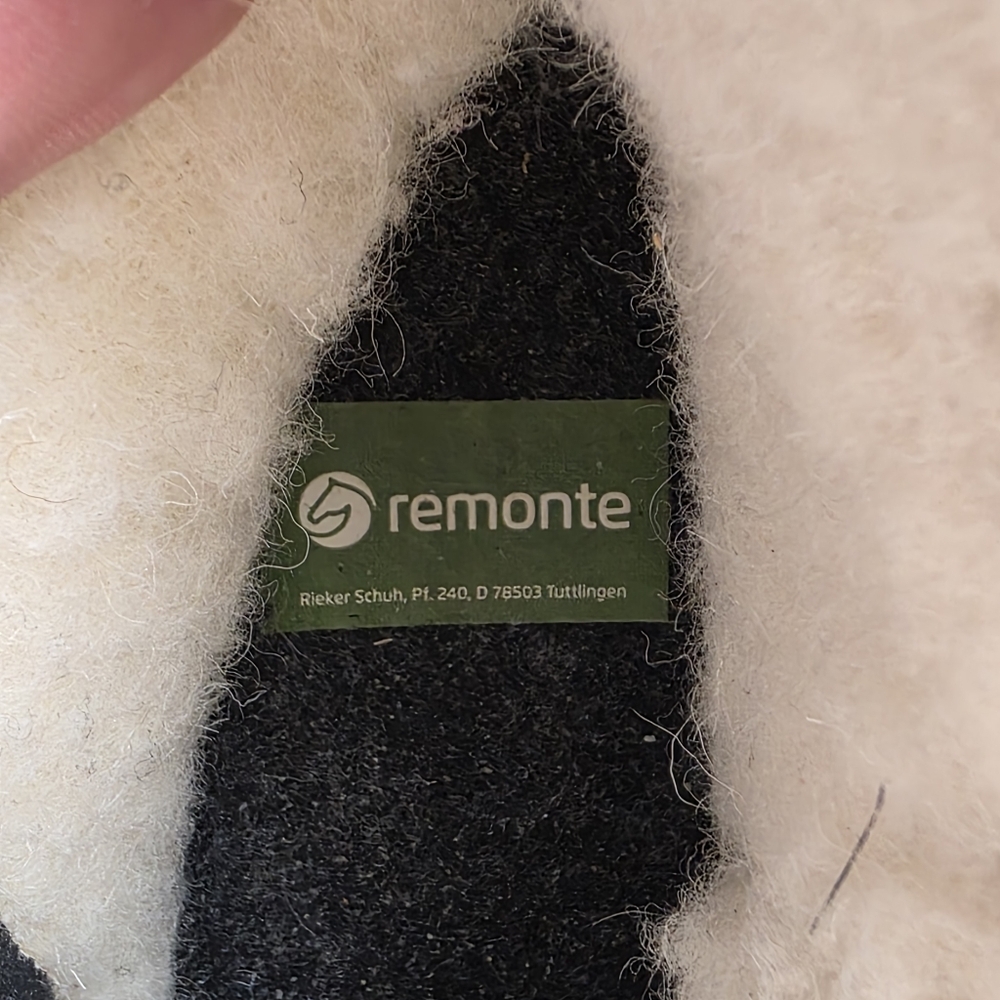 Remonte by Rieker Black Suede Fur Lined Ankle Boots EU 39 Winter Zip Booties - Picture 8 of 10